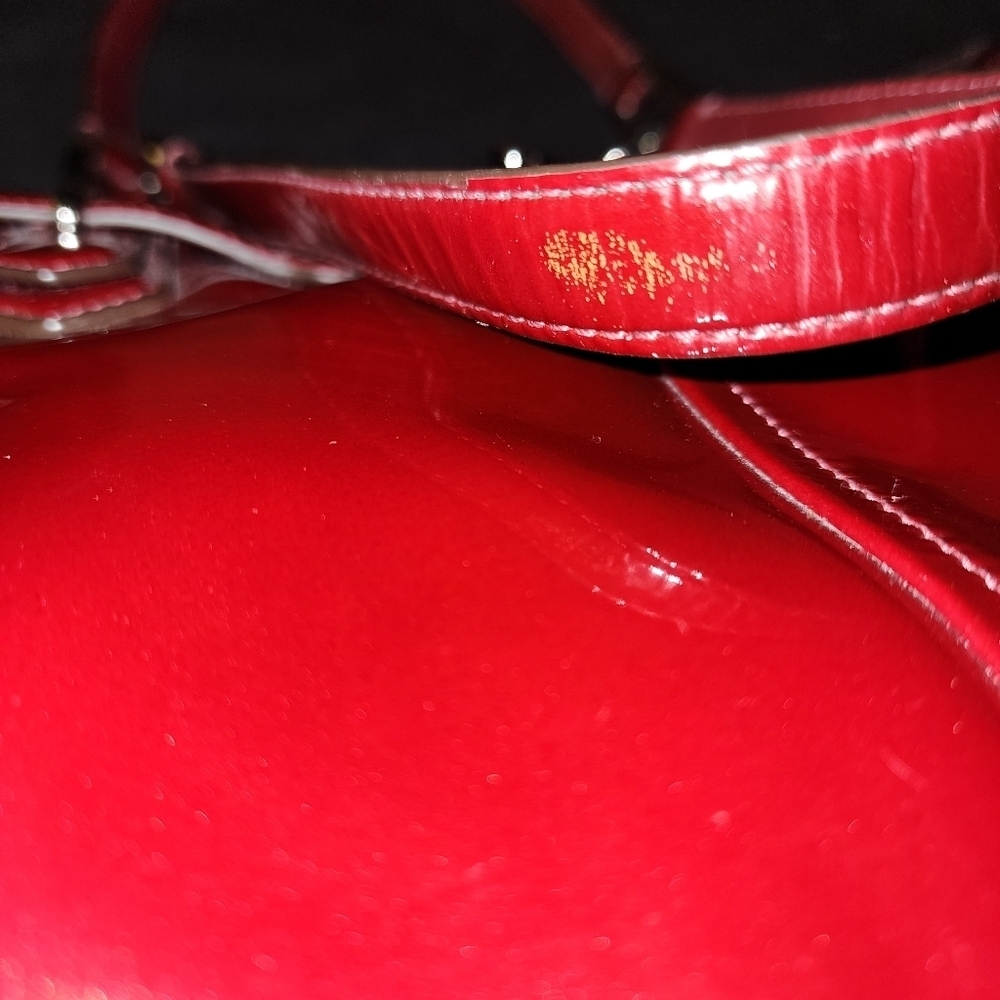 Coach Patent Leather Chelsea Jayden East- West Handbag Carryall Bag 17855 Wine - Picture 12 of 12